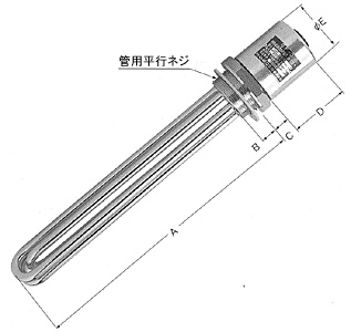 油加熱用　OP型プラグヒーター