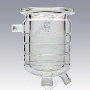 セパラブルフラスコ　フルジャケット式　バッフル付　3000ｍL　ツバ内径150mm [005970-3000]