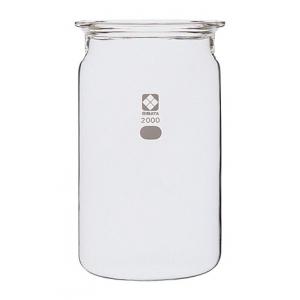 セパラブルフラスコ　円筒形　平底タイプ　バンド式　1000mL　ツバ内径120mm [005920-1000]