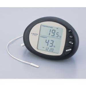 卓上型デジタル温湿度計　ＰＣ７８００�黒 [2-7268-01]