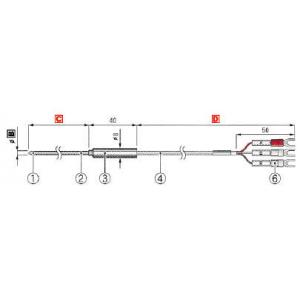 ＴＲ－８１用温度センサー |||ＰＴ１００Ω　ＴＲ－８１１０  