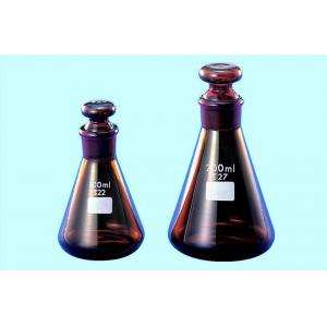 共栓三角フラスコ　茶色 |||３００ｍｌ  