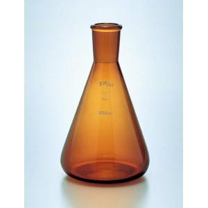 透明摺合せ三角フラスコ　茶色 |||１０００ｍｌ　栓２９／４２  