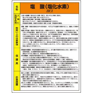 特定化学物質標識　８１５－１７Ａ |||塩酸  