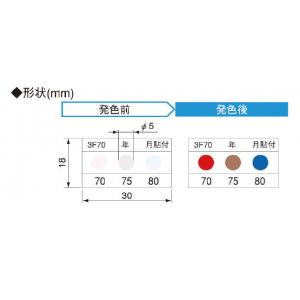 サーモカラーセンサー　不可逆 |||３Ｆ４０　２０枚入  