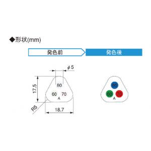 サーモカラーセンサー　不可逆 |||Ｈ７０Ｂ　２０枚入  