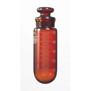 PX遠沈管　100ml　透明摺共栓目無 |||茶　丸底　58524CTF100　１本入  